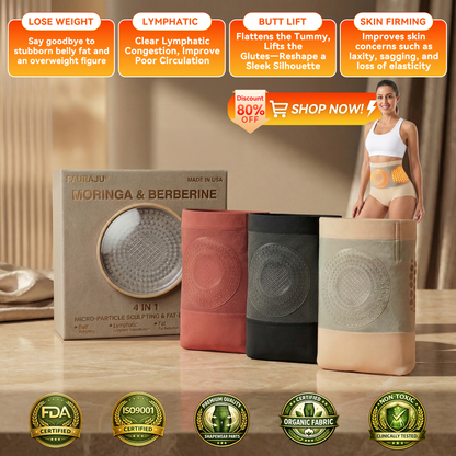 Offizieller Markenstore | 🔥 𝐏𝐀𝐔𝐑𝐀𝐉𝐔® 2026 Moringa & Berberin 4-in-1 Mikropartikel-Shaping & Fettverbrennungs-Shorts💥