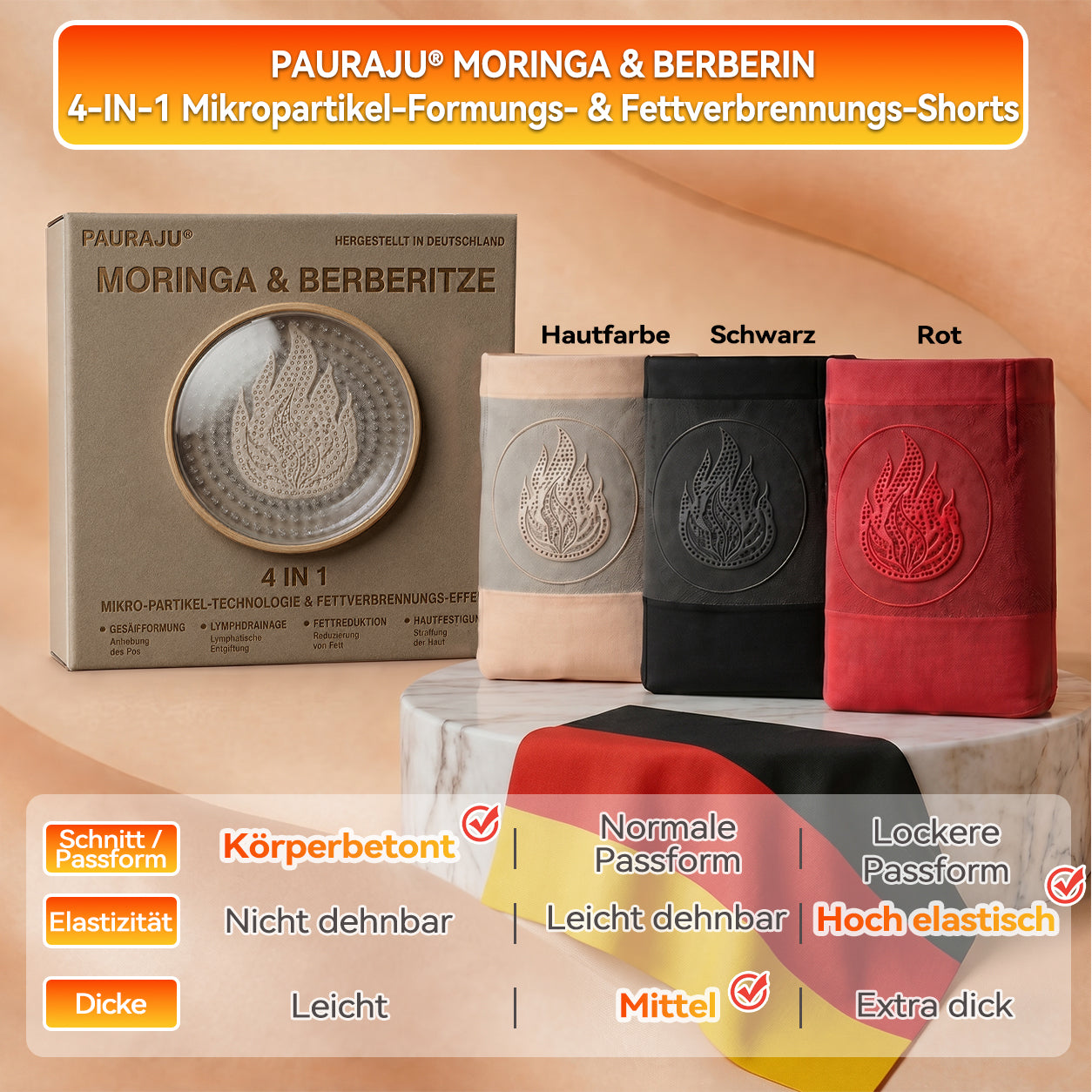 Offizieller Markenstore | ✨ 𝐏𝐀𝐔𝐑𝐀𝐉𝐔® ✅2026 4-in-1 Mikropartikel-ShapingShorts🪴
