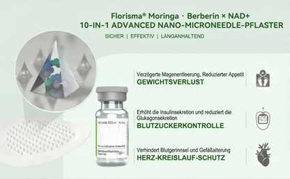 【Letzter Tag – 80 % Rabatt】 ✅ Florisma® Moringa · Berberin × NAD+ 10-in-1 Advanced Nano-Microneedle-Pflaster ✨ 7 Pflaster pro Packung · Vorrat für eine Woche🪴