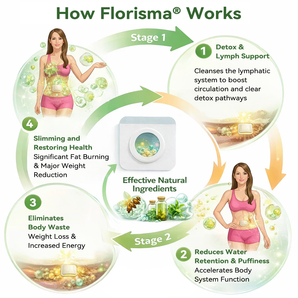 Florisma® Pflanzlich abgeleitetes Zellunterstützungs-Komplex-Pflaster (Fördert die Lymphdrainage und reduziert das Körpergewicht)