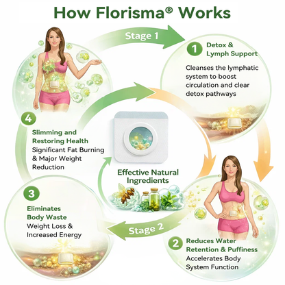 Florisma® Pflanzlich abgeleitetes Zellunterstützungs-Komplex-Pflaster (Fördert die Lymphdrainage und reduziert das Körpergewicht)